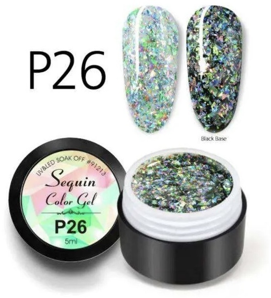 CANNI гель для дизайна Sequin P26 5 мл