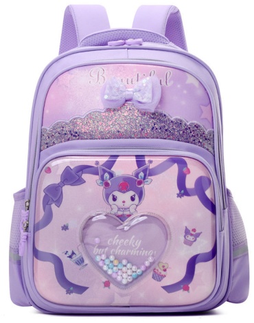 Рюкзак Kuromi нейлон, ПВХ фиолетовый