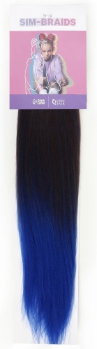Queen fair Sim-Braids канекалон сине-русый женский FR-19