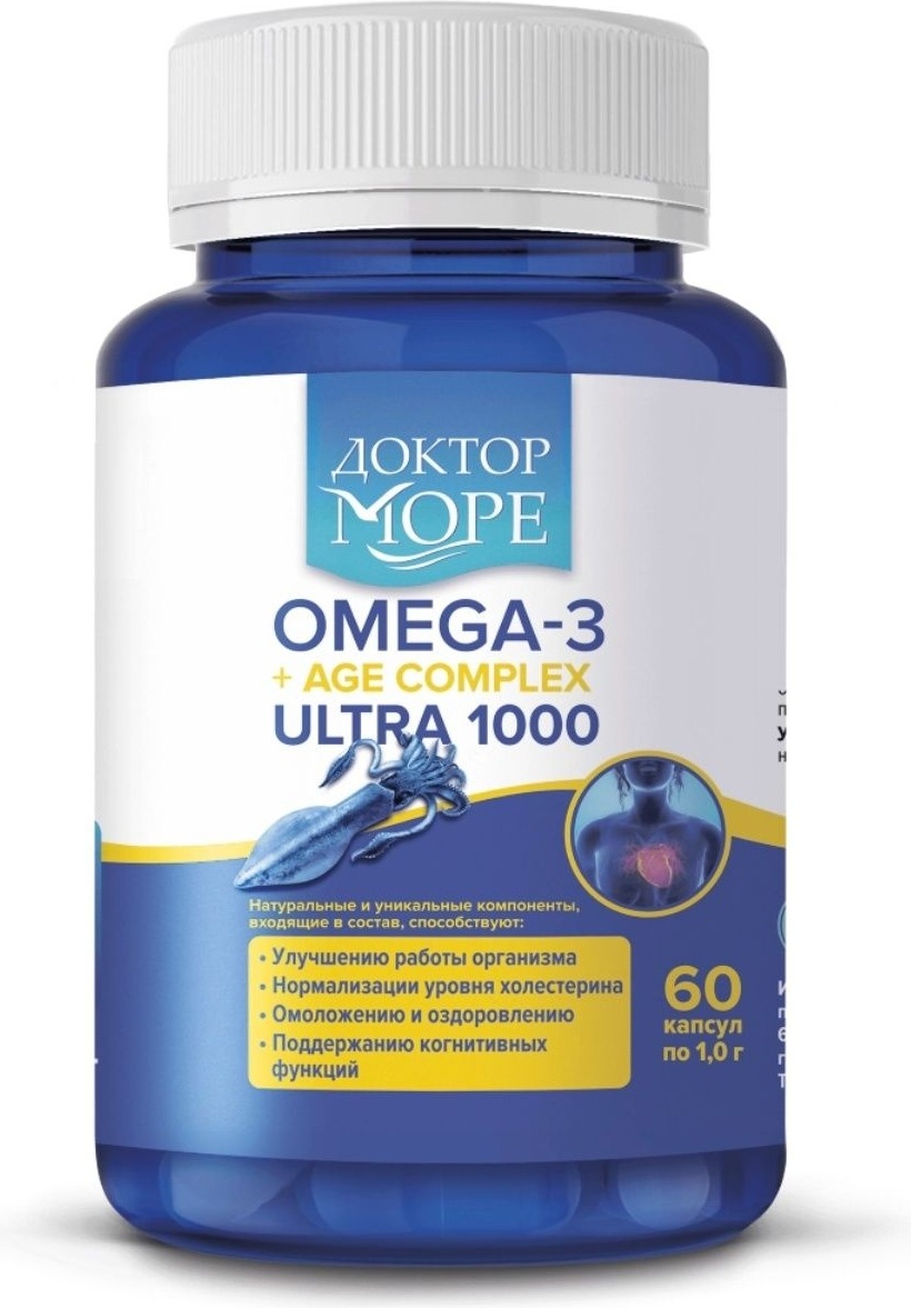 Купить Доктор Море ОМЕГА-3 + АГЭ КОМПЛЕКС Ультра 1000 капсулы 60 шт в ...