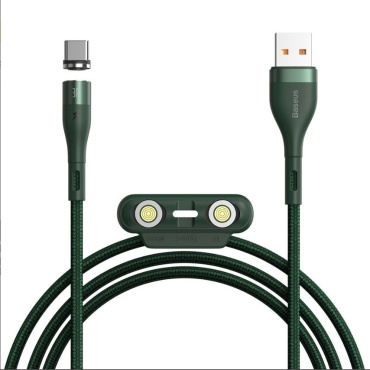 Кабель Baseus USB 2.0 (M), USB TypeC (M), micro-USB 2.0 (M), Lightning (M), 1 м, (CA1T3-A06 зеленый