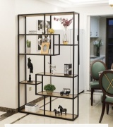 Стеллаж напольный Loft, 150x35x200 см, черный