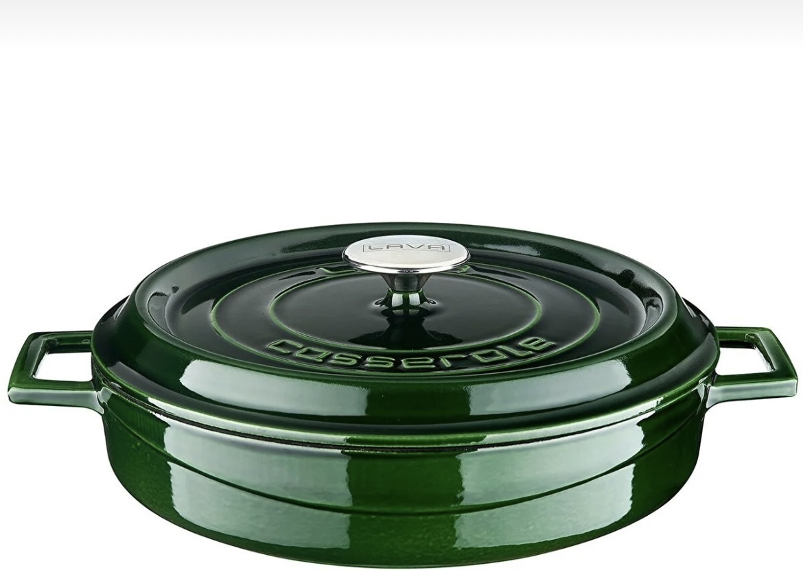 Сковорода Lava Majolica yesil 28 см , чугун