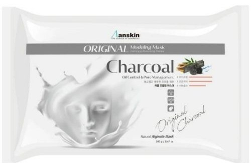 Маска для лица ANSKIN альгинатная Modeling Mask Charcoal Oil Control & Pore Management 240 г
