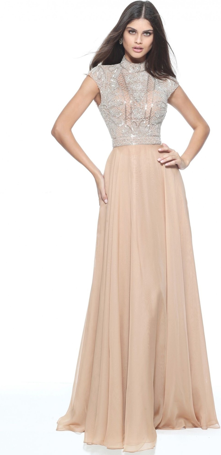 Вечернее платье SHERRI HILL бежевый