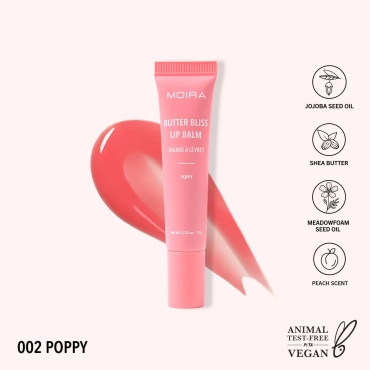 MOIRA Butter Bliss бальзам оттеночный для губ 002 Poppy