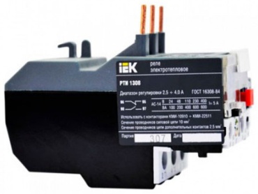 IEK реле перегрузки тепловое AC 230 В 0.4 А, кол-во фаз : 3