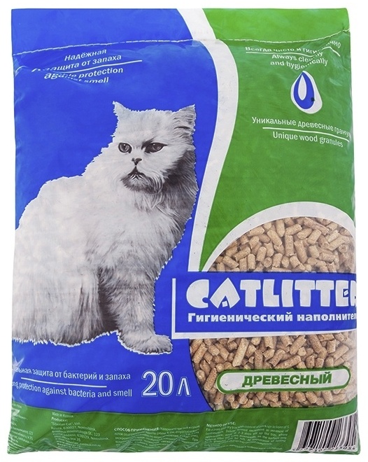 Купить Наполнитель CATLITTER древесный впитывающий 20 л в кредит в ...