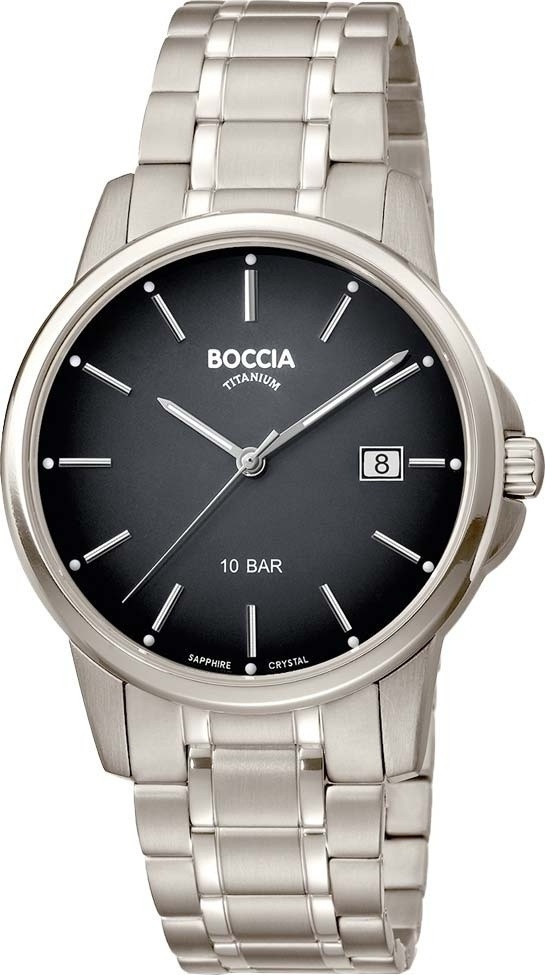 Кварцевые Boccia Titanium 3608-04C титан