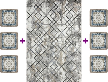 Ковер Bal Tekstil 250x350 см, короткий ворс, Казахстан