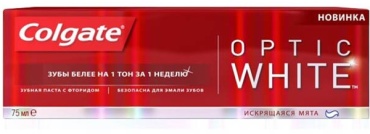 Colgate зубная паста Optic White Искрящаяся мята 75 мл