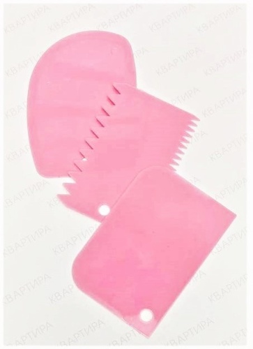 KVARTIRA шпатель кондитерский SetPink 3 шт