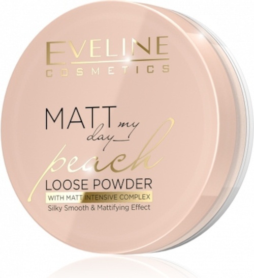 Пудра Eveline Cosmetics Matt my Day Loose Powder сухая Peach розовый