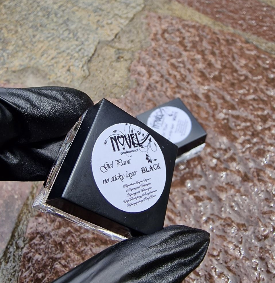 Novel гель-краска без липкого слоя Gel Paint Black 5 мл