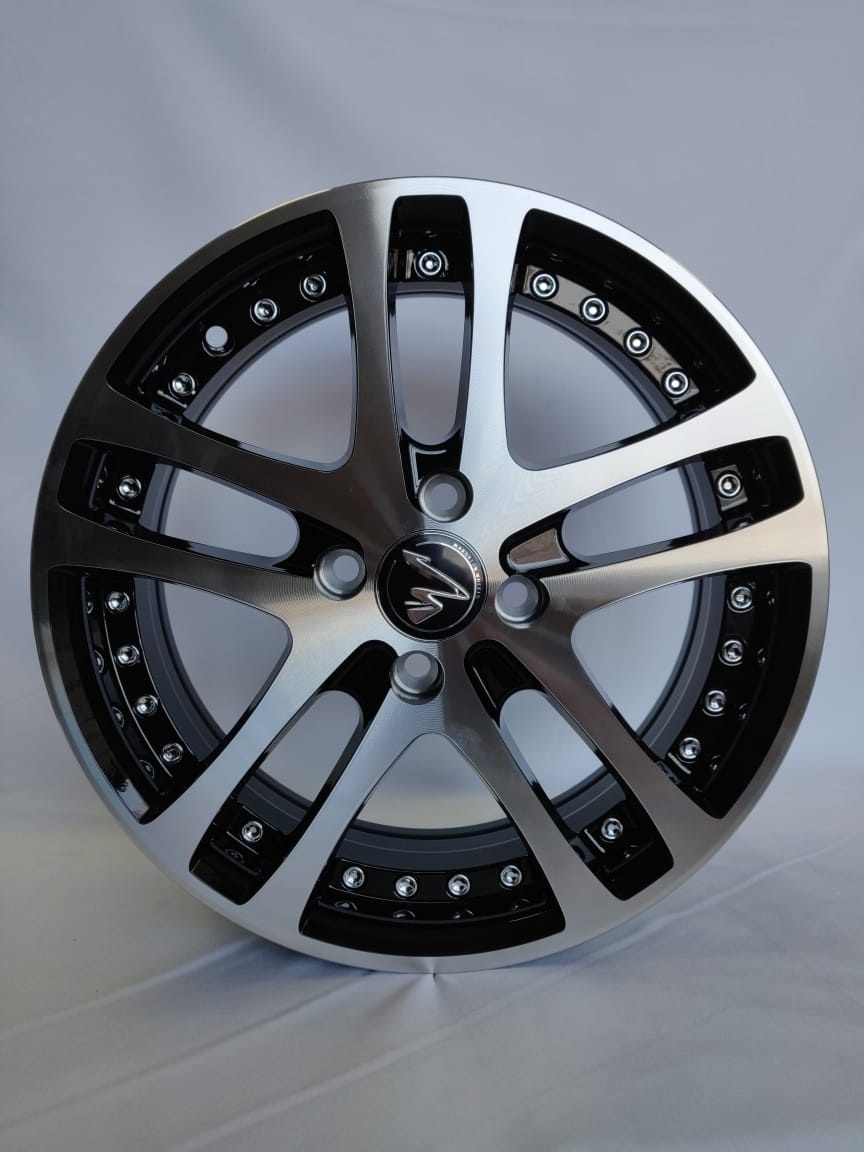 RS 224 6x15/4x98 D58.6 ET35 черный, серебристый