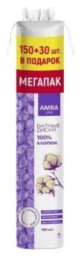Amra ватные диски 150+30 шт. 180 шт