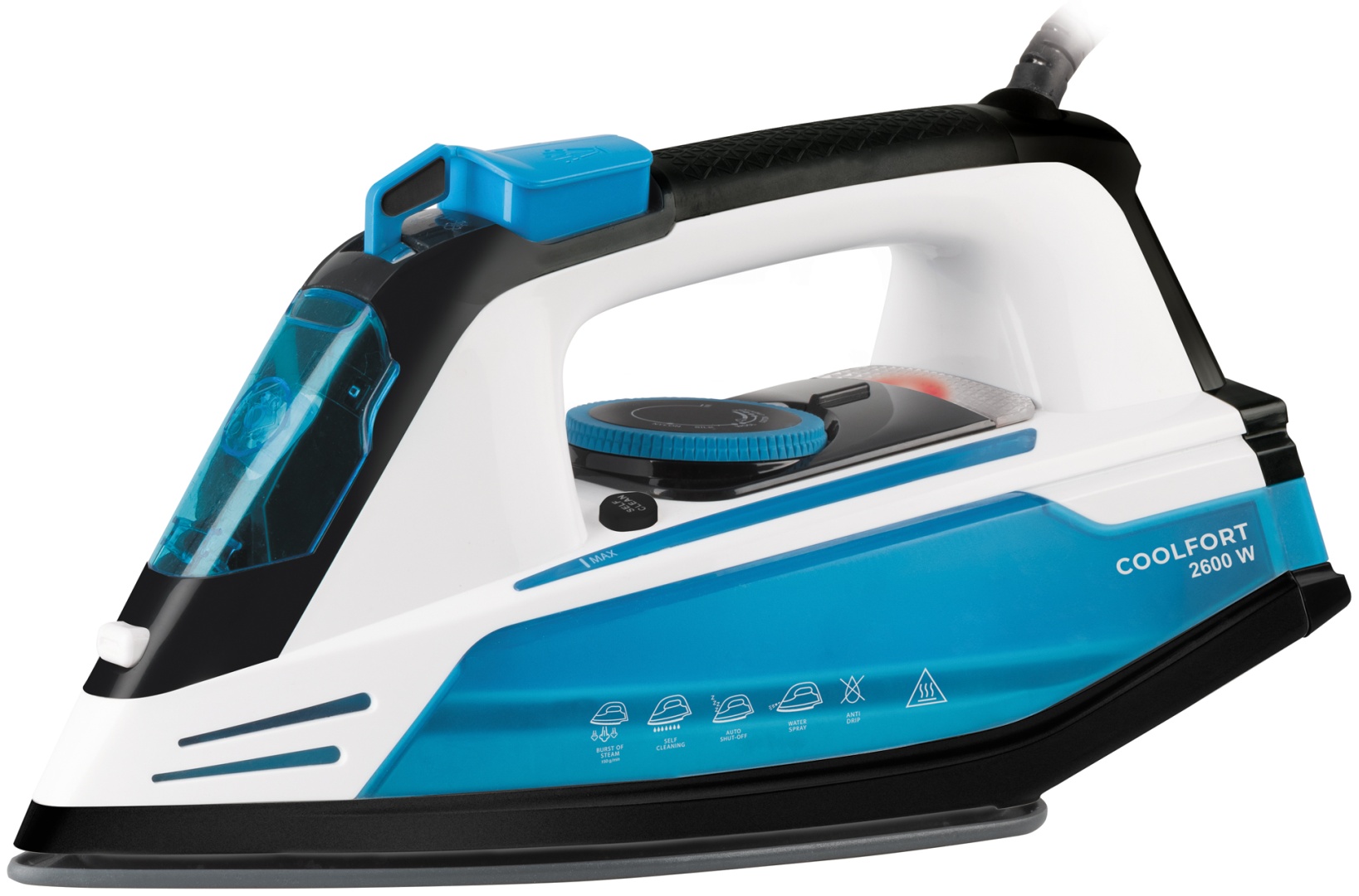 Утюг Coolfort CF-3400 голубой, черный