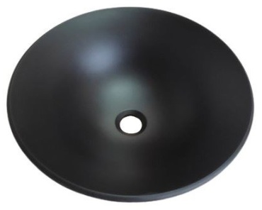 Раковина накладная 44 см QUARTZ ROOM R001 круглая Bowl черная