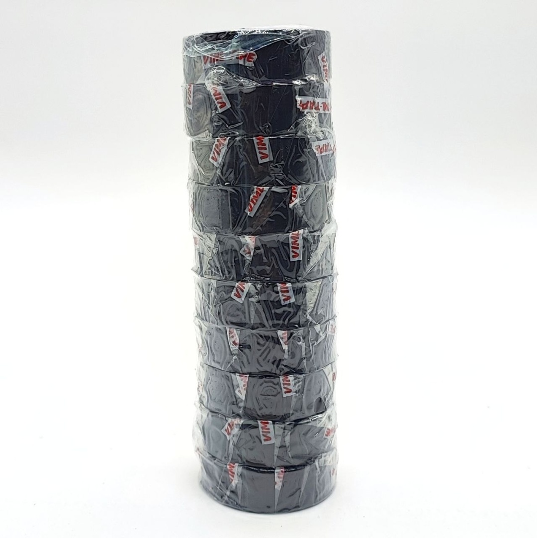 Изолента VIMI TAPE ПВХ цвет черный, 5 м х 18 мм, 10 шт.