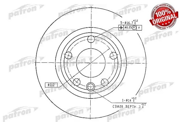 Диски PATRON передние PBD1593