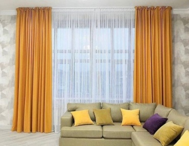 Комплект Viva Lux 400x275 см 2 шт, бархат, оранжевый