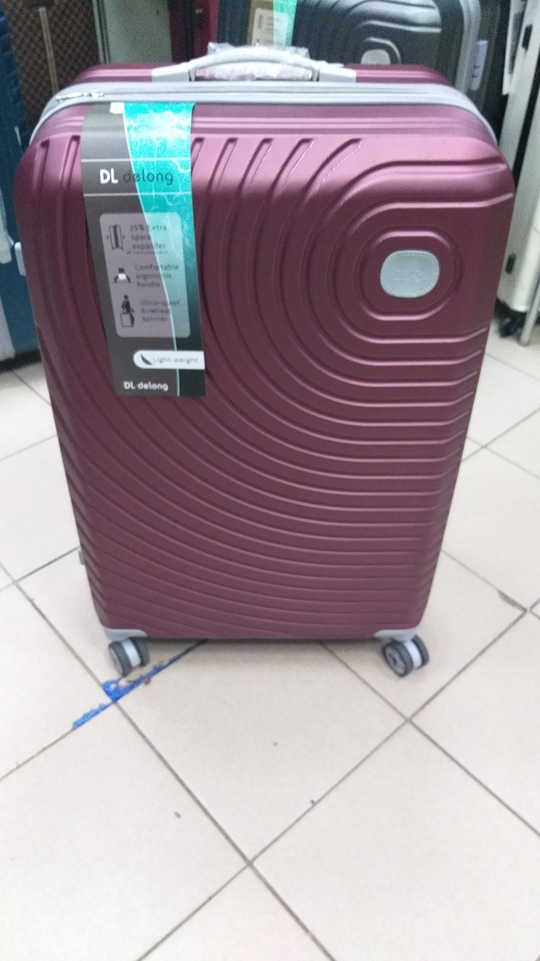 Купить Чемодан DL Delong Expander поликарбонат 110 л бордовый в кредит ...