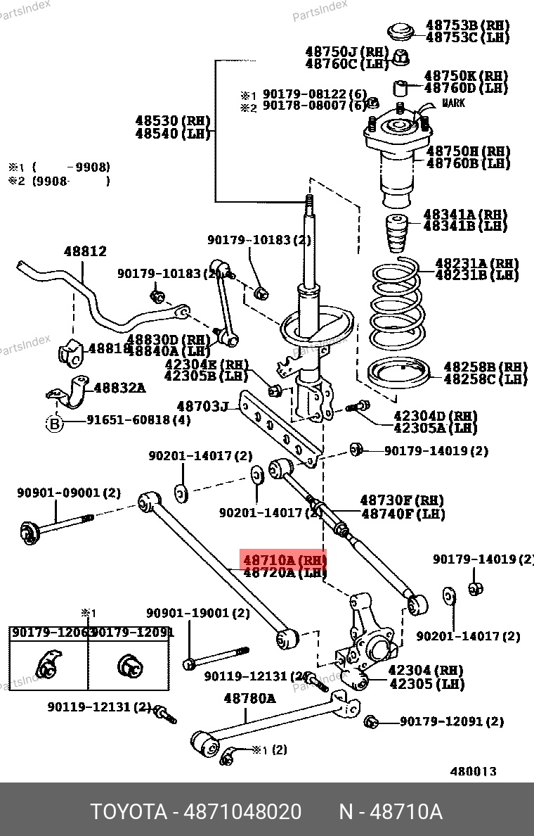 TOYOTA Рычаг Подвески 4871048020