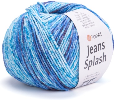 Моток YarnArt Jeans Splash голубой-синий 160 м 50 г