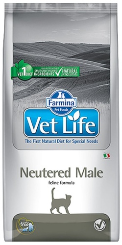 Farmina Vet Life Neutered Male для стерилизованных курица, злаки 10 кг