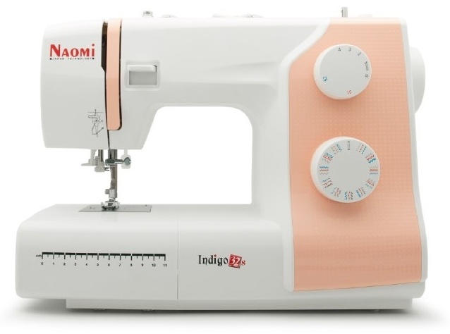 Швейная машина Naomi Indigo 32S белый, оранжевый