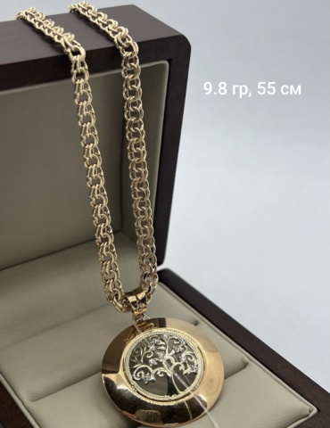 RICHY GOLD 6464 длина 55 см, вес 9.8 г золото, плетение отсутствует