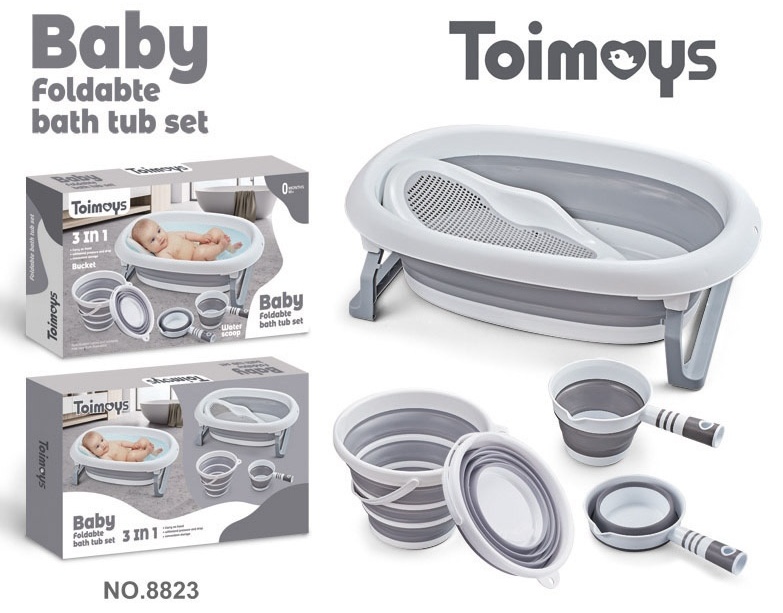 TOIMOYS ванна складная, 84x45 см, серый