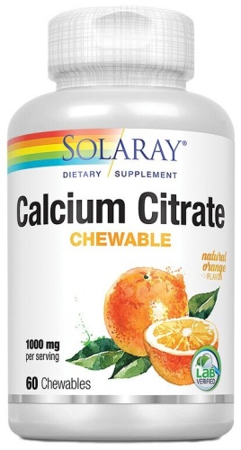 Solaray Calcium Citrate Chewable 1000 мг таблетки 60 шт