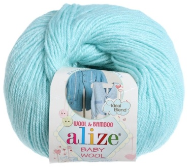 Моток Alize Baby Wool 19 водяная зелень водяная зелень 175 м 50 г