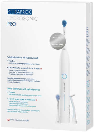 CURAPROX ультразвуковая щетка Hydrosonic PRO щетина средняя белый