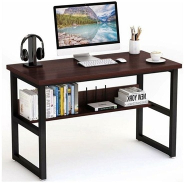 Стол компьютерный HAIDAR x44, 130х75x75 см, черный, коричневый