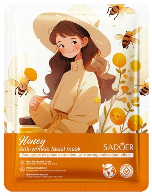 Маска для лица SADOER тканевая Honey 1 шт
