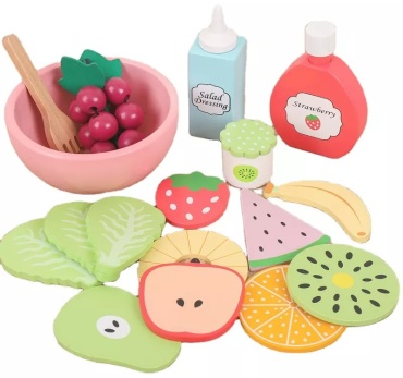 Обучающий набор Wood toys Деревянные игрушки Фруктовый салат