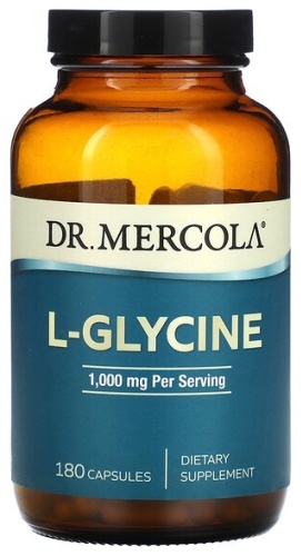 Dr. Mercola L-глицин, 500 мг нейтральный