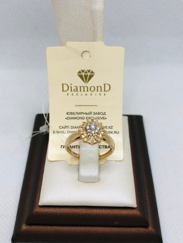 DiamonD 744791 размер 17 вес 1.56 г золото, фианит