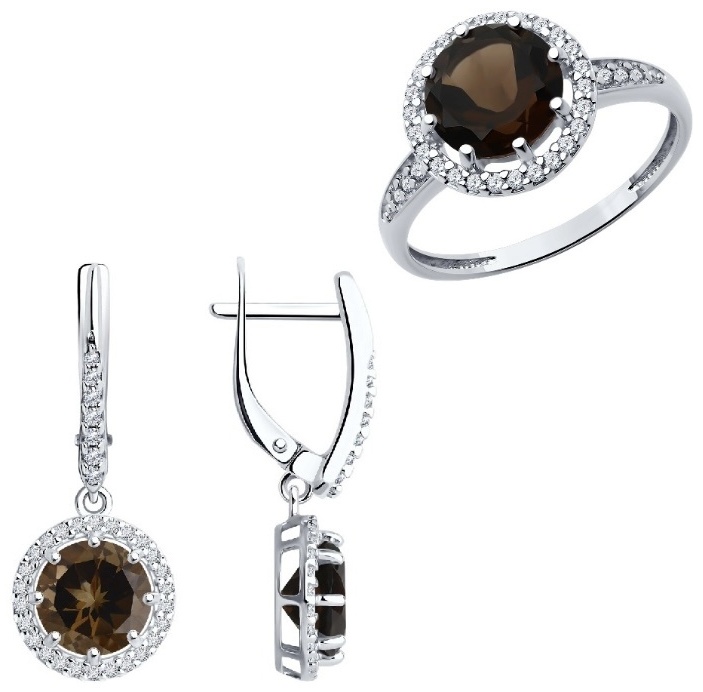 SOKOLOV Diamonds 94-310-02052-4 вес 6.37 г серебро, раухтопаз