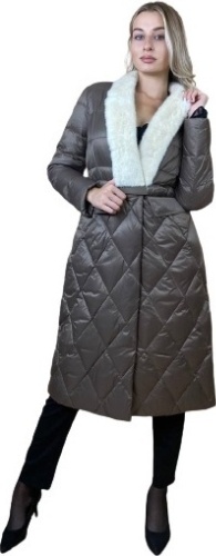 Пуховик коричневый