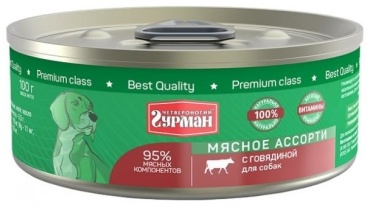 Четвероногий Гурман Говядина средние породы 100 г 1 шт
