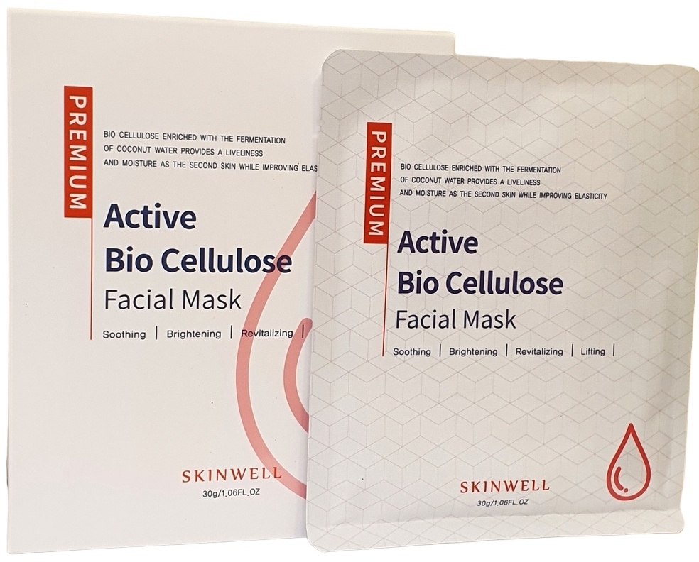 Маска для лица SKINWELL биоцеллюлозная Active Bio Cellulose Facial Mask 1 шт