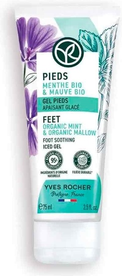 YVES ROCHER Organic Mint & Organic Mallow гель для ног 75 мл