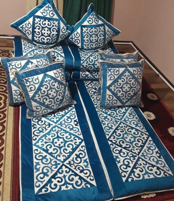 Safya tekstil комплект корпе с подушками 220x80 см, вата, синий