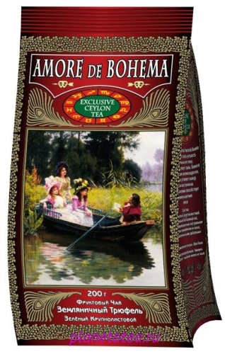 Чай Amore de Bohema зеленый со вкусом земляничного трюфеля листовой 200 г
