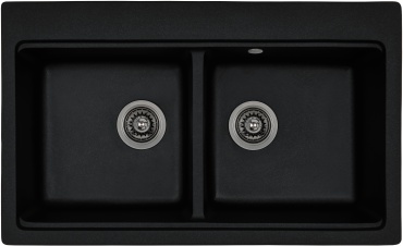 Кухонная мойка Hofmann SSD8048BK HF 49х80х22 см, гранит, тон черный