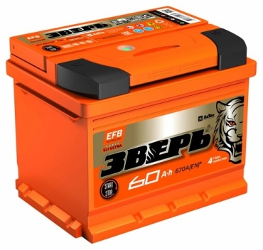 Зверь EFB 6CT-60Ah +/-