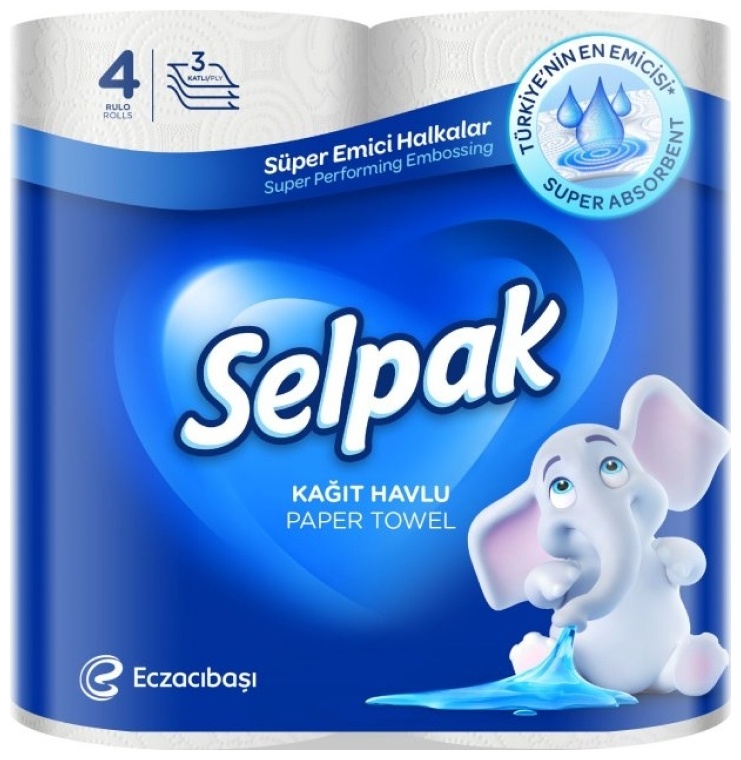 Бумажные полотенца Selpak 8690530015012 4 шт
